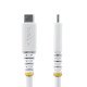 StarTech.com Câble USB 4 de 2 m, 20 Gbps, Câble USB-C Certifié USB-IF, PD EPR 240 W, DP 1.4 4K 120 Hz, Gaine TPE, Cordon USB-C Blanc