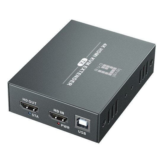 LevelOne HVE-8111 extension audio/video Émetteur et récepteur AV Noir