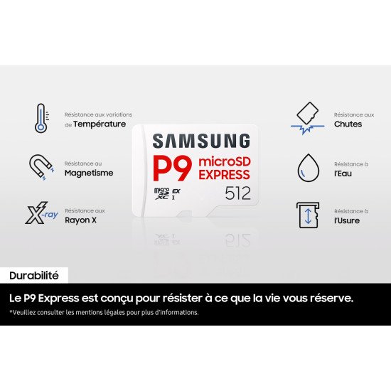 Samsung Carte microSD P9 Express 512 Go