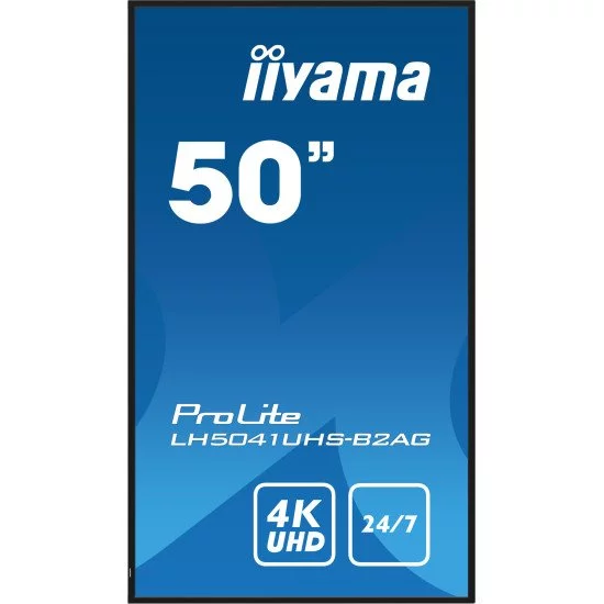 iiyama LH5041UHS-B2AG affichage de messages Écran plat de signalisation numérique 127 cm (50") LCD 500 cd/m² 4K Ultra HD Noir 24/7 iiyama LH5041UHS-B2AG affichage de messages Écran plat de signalisation numérique 127 cm (50") LCD 500 cd/m² 4K Ultra HD Noir 24/7