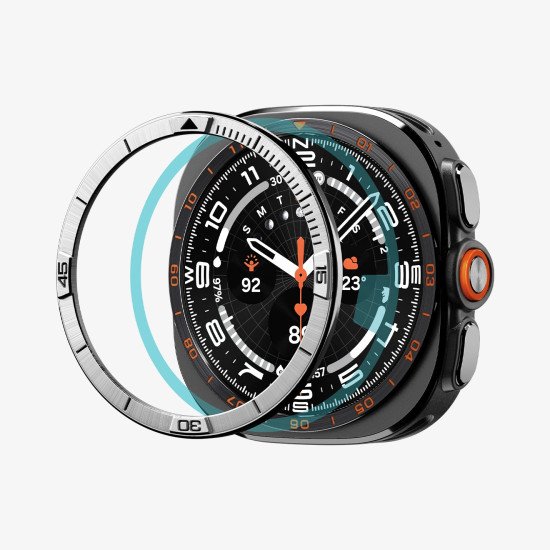 Spigen Bezel Tune Couverture Argent Acier inoxydable
