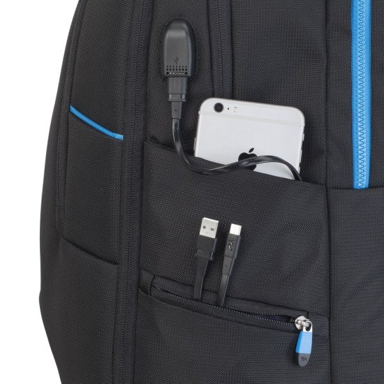 Rivacase 7860 sacoche d'ordinateurs portables 43,9 cm (17.3") Étui sac à dos Noir, Bleu