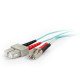 C2G 85527 câble InfiniBand et à fibres optiques 10 m SC ST OFNR Couleur aqua