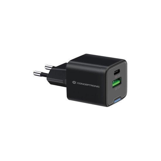 Conceptronic ALTHEA15B chargeur d'appareils mobiles Universel Noir Secteur Charge rapide Intérieure