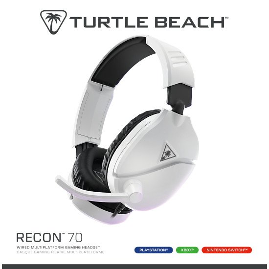 Turtle Beach Casque gaming multiplateforme Recon 70 - PS5, PS4, PC, Switch, et appareils mobiles avec prise 3,5 mm - microphone à bascule, écouteurs de 40 mm Turtle Beach Casque gaming multiplateforme Recon 70 - PS5, PS4, PC, Switch, et appareils mobiles avec prise 3,5 mm - microphone à bascule, écouteurs de 40 mm