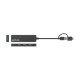 Manhattan Dock/hub combo USB-C & USB-A, 4 ports : 4x USB-A, 5 Gbit/s (USB 3.0), Alimenté par USB (aucune alimentation externe requise)