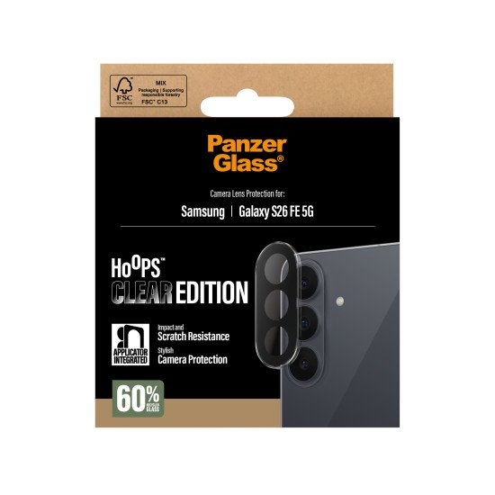 PanzerGlass ® Hoops® Camera Lens Protector Transparent Samsung Galaxy S26 FE 5G Protection d'écran transparent 1 pièce(s)