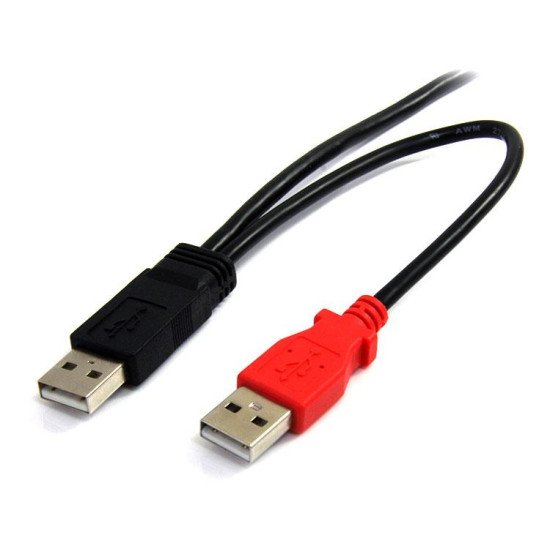 StarTech.com Câble USB 2.0 en Y de 1,8 m pour disque dur externe - 2x USB A (M) vers 1x USB Mini B (M)