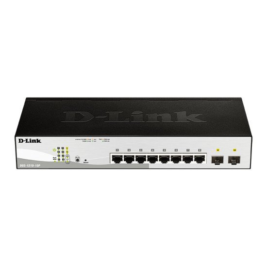 D-Link DGS-1210-10P Géré L2 Gigabit Ethernet (10/100/1000) Connexion Ethernet POE 1U Noir
