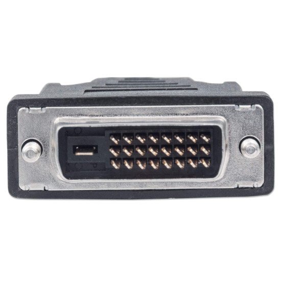 Manhattan Câble HDMI vers DVI-D 24+1, Dual Link, 1,8 m, mâle à mâle, compatible DVI-D, noir, garantie à vie, équivalent à HDMIDVIMM6