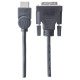 Manhattan Câble HDMI vers DVI-D 24+1, Dual Link, 1,8 m, mâle à mâle, compatible DVI-D, noir, garantie à vie, équivalent à HDMIDVIMM6
