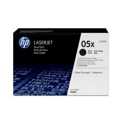 HP 05X Original Noir 2 pièce(s) HP 05X Original Noir 2 pièce(s)