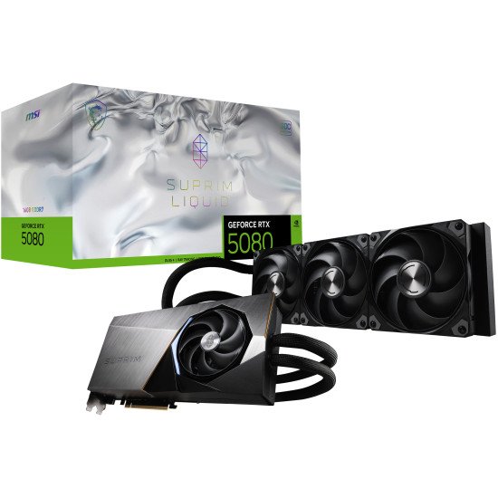 MSI SUPRIM GEFORCE RTX 5080 16G LIQUID SOC carte graphique NVIDIA 16 Go GDDR7 MSI SUPRIM GEFORCE RTX 5080 16G LIQUID SOC carte graphique NVIDIA 16 Go GDDR7