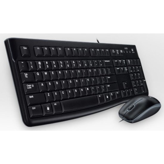Logitech Desktop MK120 clavier USB QWERTZ DE Noir