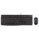 Logitech MK120 clavier + Souris USB AZERTY BE Noir