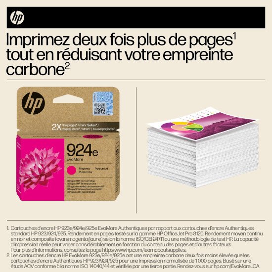 HP 924e Cartouche d'encre authentique Magenta EvoMore