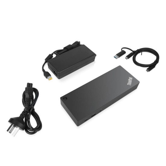 Lenovo 40AF0135UK station d'accueil Avec fil USB 3.2 Gen 1 (3.1 Gen 1) Type-C Noir