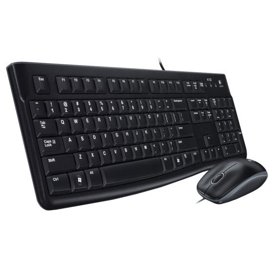 Logitech Desktop MK120, ES clavier USB QWERTY Espagnole Noir