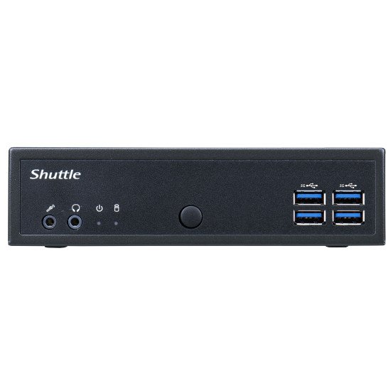 Shuttle XPC slim Barebone DL30N, Intel N100, 1x DDR5, 2x LAN (2x 2.5Gbit), 2xCOM,1xHDMI,1xDP, 1x VGA, fanless, fonctionnement permanent 24/7