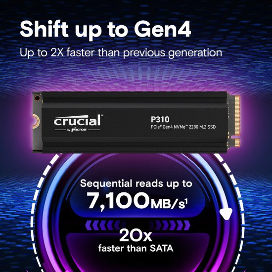 Crucial P310 4 To M.2 PCI Express 4.0 NVMe