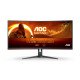 AOC G2 CU34G2XE/BK écran PC 86,4 cm (34") 3440 x 1440 pixels Noir, Rouge