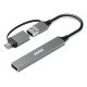 Port Designs 900160 hub & concentrateur USB Type-C 5000 Mbit/s Argent