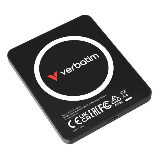 Verbatim SnapBack Ultra Slim SSD 512GB 512 Go USB Type-C USB 3.2 Gen 2x2 Noir