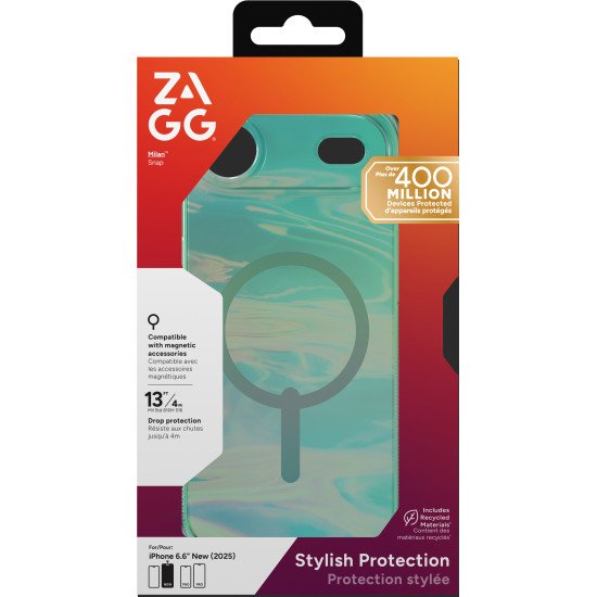 ZAGG Milan Snap coque de protection pour téléphones portables 16,5 cm (6.5") Housse Vert ZAGG Milan Snap coque de protection pour téléphones portables 16,5 cm (6.5") Housse Vert