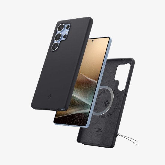 Spigen Silicone Fit (MagFit) coque de protection pour téléphones portables 17,5 cm (6.9") Housse Noir Spigen Silicone Fit (MagFit) coque de protection pour téléphones portables 17,5 cm (6.9") Housse Noir