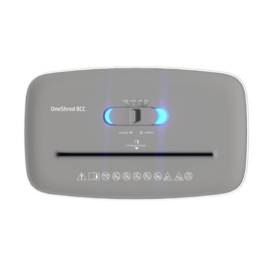 HP OneShred 8CC destructeur de papier Découpage en particules 68 dB 22 cm Blanc