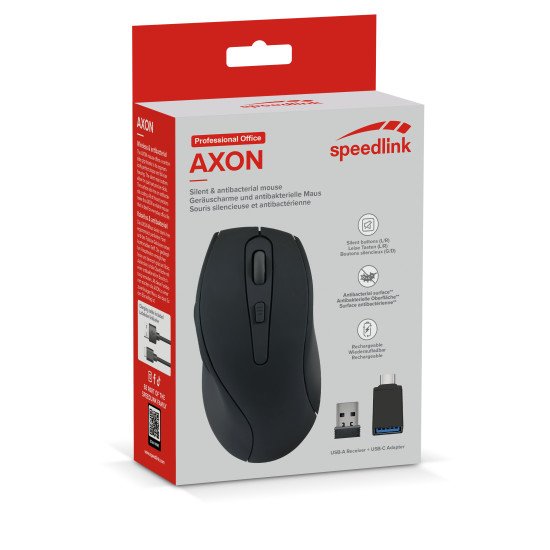 SPEEDLINK SL-630004-RRBK souris Maison Droitier RF sans fil Optique 1600 DPI