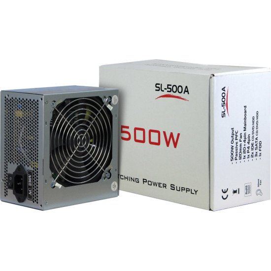 Inter-Tech SL-500A Alimentation 500 W 20+4 pin ATX ATX Gris