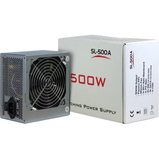 Inter-Tech SL-500A Alimentation 500 W 20+4 pin ATX ATX Gris Inter-Tech SL-500A Alimentation 500 W 20+4 pin ATX ATX Gris