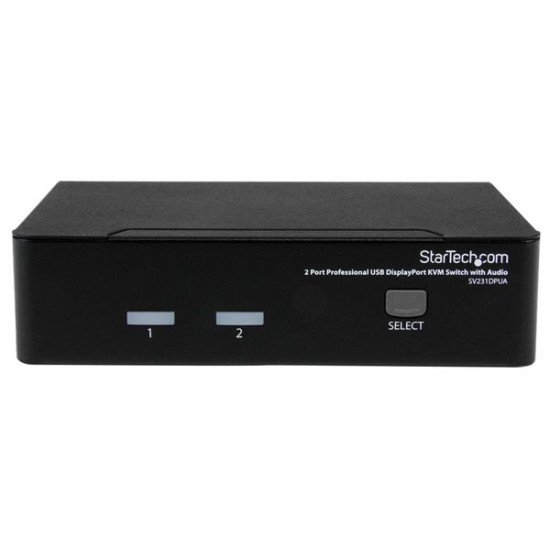 StarTech.com Commutateur KVM 2 Ports DisplayPort, USB et Audio - Switch KVM - 2560x1600