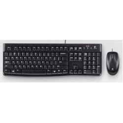 Logitech Desktop MK120 clavier Souris incluse USB QWERTY Portuguais Noir