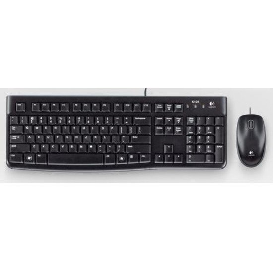 Logitech Desktop MK120 clavier Souris incluse USB QWERTY Portuguais Noir