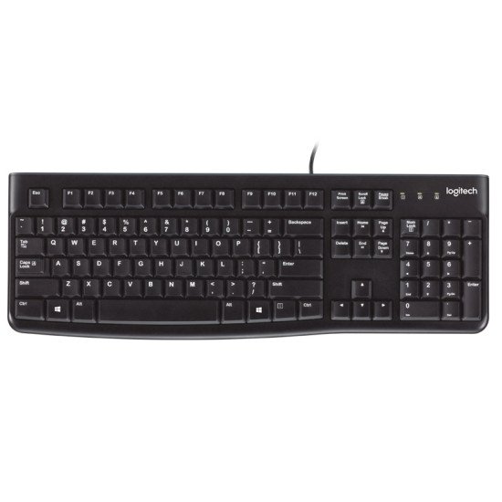 Logitech K120 clavier USB QWERTY ES Noir