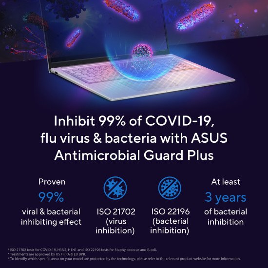 ASUS Vivobook 17 X1704VA-AU836W Intel Core 5 120U Ordinateur portable 43,9 cm (17.3") Full HD 16 Go DDR4-SDRAM 512 Go SSD Wi-Fi 6 (802.11ax) Windows 11 Home Belge Bleu