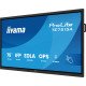 iiyama TE7515A-B2AG Écran d'affichage dynamique Écran plat interactif 190,5 cm (75") Wifi 550 cd/m² 4K Ultra HD Noir Écran tactile Intégré dans le processeur Android 24/7