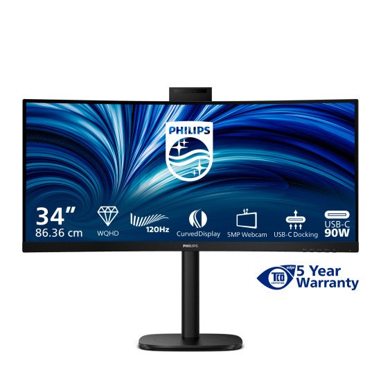 Philips 3000 series 34B2U3600CH/00 écran PC 86,4 cm (34") 3440 x 1440 pixels Wide Quad HD LCD Noir Philips 3000 series 34B2U3600CH/00 écran PC 86,4 cm (34") 3440 x 1440 pixels Wide Quad HD LCD Noir