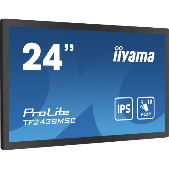 iiyama PROLITE Carte A numérique 61 cm (24") LED 600 cd/m² Full HD Noir Écran tactile