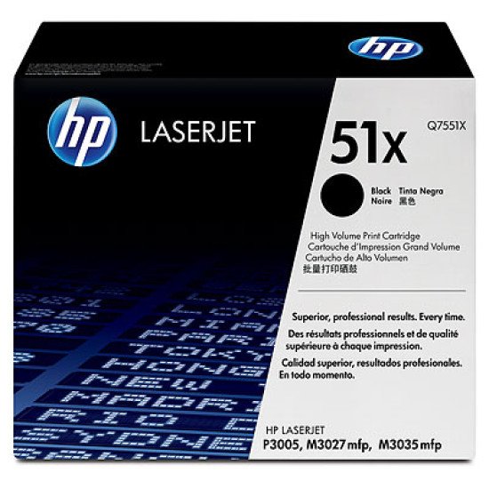 HP 51X / Q7551X Toner Noir HP 51X / Q7551X Toner Noir