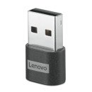 Lenovo 4X91C99226 changeur de genre de câble USB-C USB-A Noir