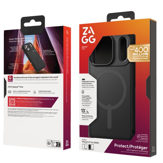 ZAGG Sedona Snap coque de protection pour téléphones portables 16 cm (6.3") Housse Noir