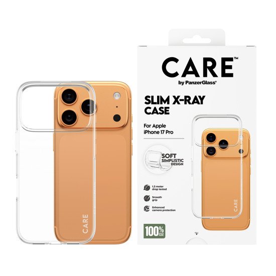 PanzerGlass CARE by ® Fashionable Case Transparent X-Ray Soft Basic iPhone 17 Pro coque de protection pour téléphones portables Housse PanzerGlass CARE by ® Fashionable Case Transparent X-Ray Soft Basic iPhone 17 Pro coque de protection pour téléphones portables Housse