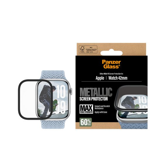 PanzerGlass ® Screen Protector Metallic Apple Watch Series 11 | 10 | 42mm Protection d'écran transparent 1 pièce(s)