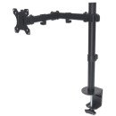 Manhattan Support de bureau pour TV/moniteurs (Bras articulé), écrans 13" à 27", fixation à l'arrière par pince, Compatibilité VESA : 75x75 et 100x100 mm (vérifiez les dimensions des quatre trous de fixation à l'arrière), charge max. 8 kg