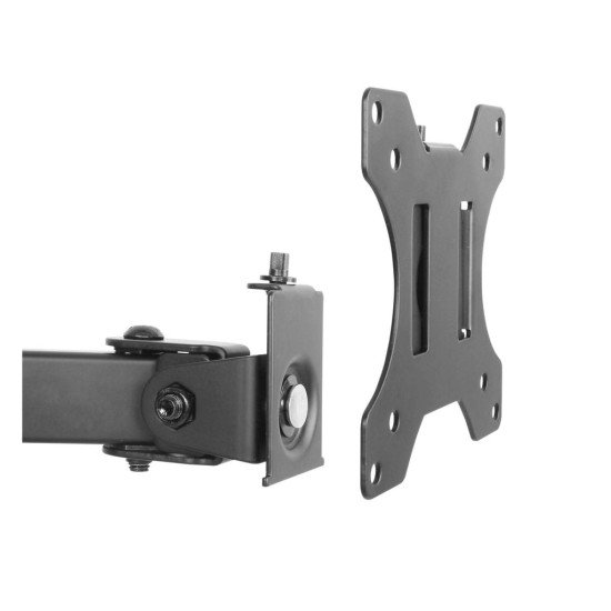 Manhattan Support de bureau pour TV/moniteurs (Bras articulé), écrans 13" à 27", fixation à l'arrière par pince, Compatibilité VESA : 75x75 et 100x100 mm (vérifiez les dimensions des quatre trous de fixation à l'arrière), charge max. 8 kg