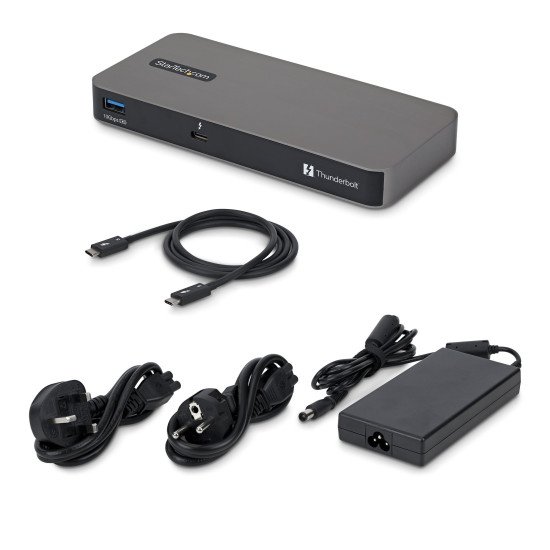 StarTech.com Hub Thunderbolt&trade; 5 à 4 Ports avec Thunderbolt&trade; Share KVM, 80/120 Gbps, Multi-Écrans 8K, PD 140W, USB-A 10 Gbps, TB4 et USB4, MacBook M4 Pro M4 Max M5