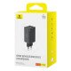 Baseus GAN6 65W ŞARJ+100W C TO C KBL-SYH chargeur d'appareils mobiles Ordinateur portable, PDA, Tablette Noir USB Auto